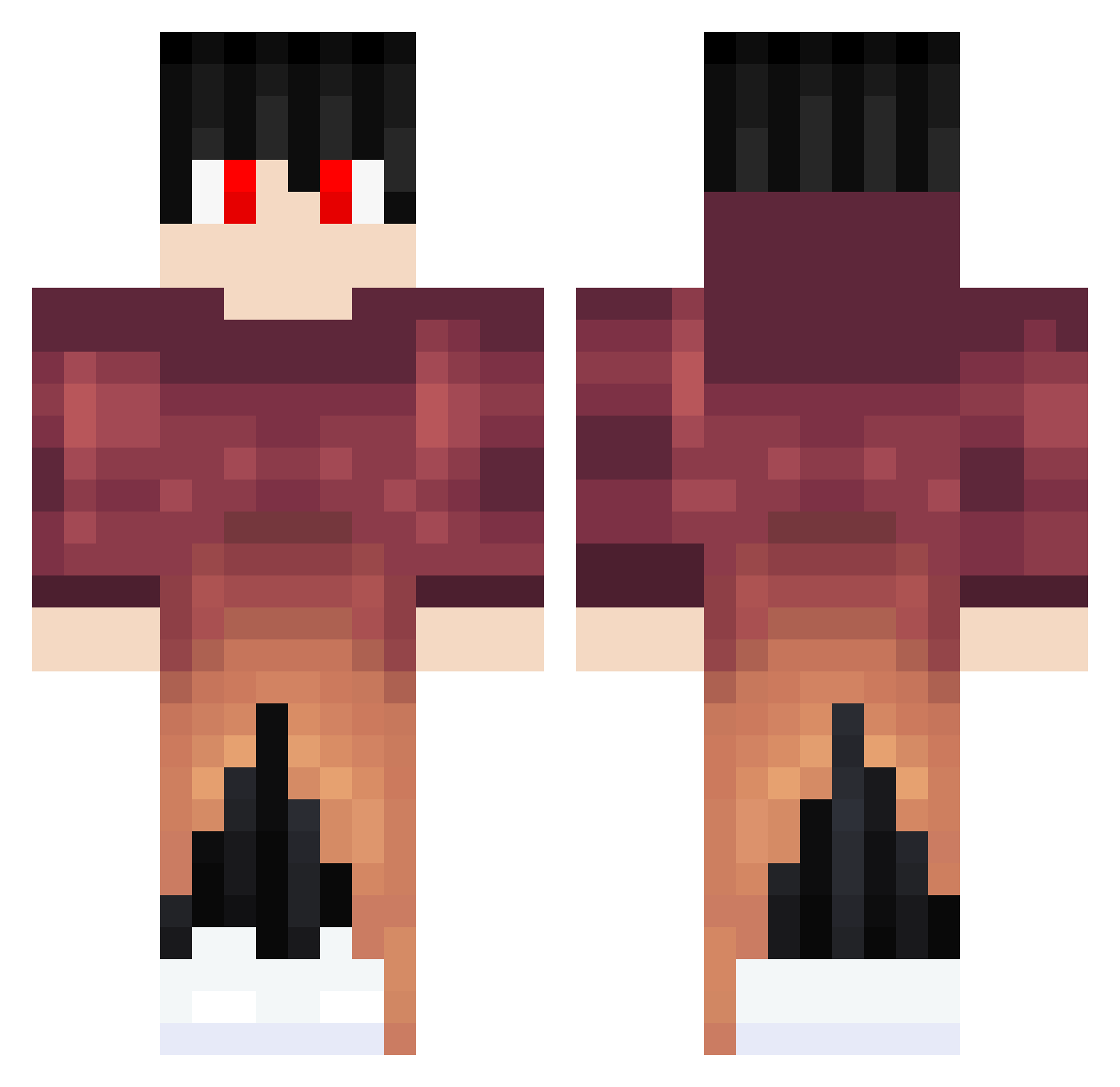 Royal_Rg Minecraft skin, front and back view