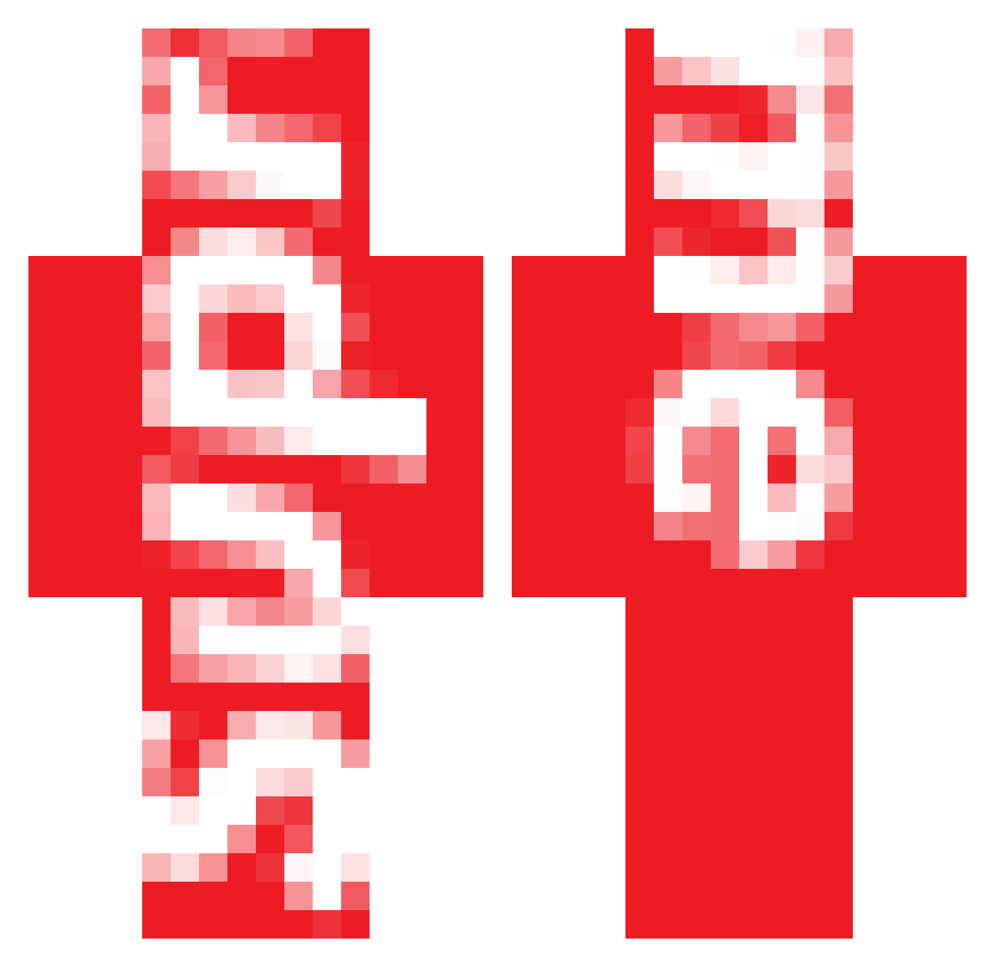 jankopanko Minecraft skin, front and back view