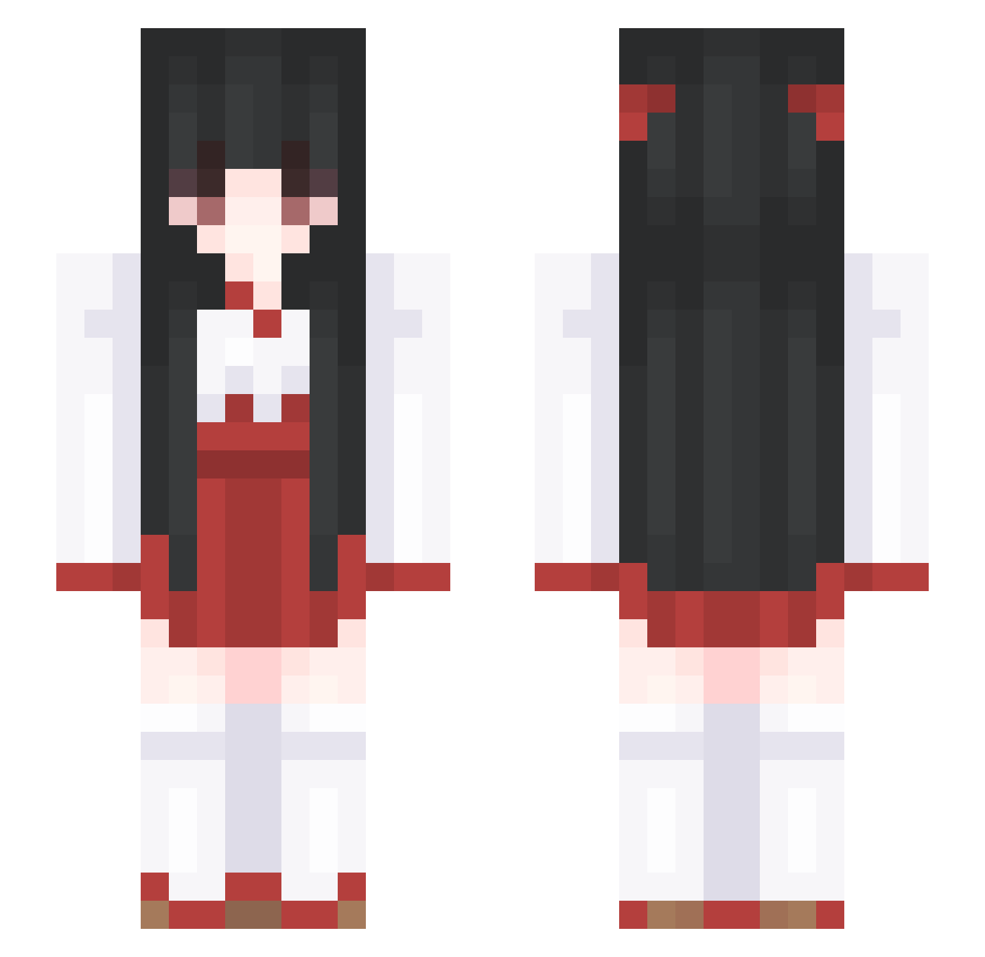 Buzhiyun Minecraft skin, front and back view