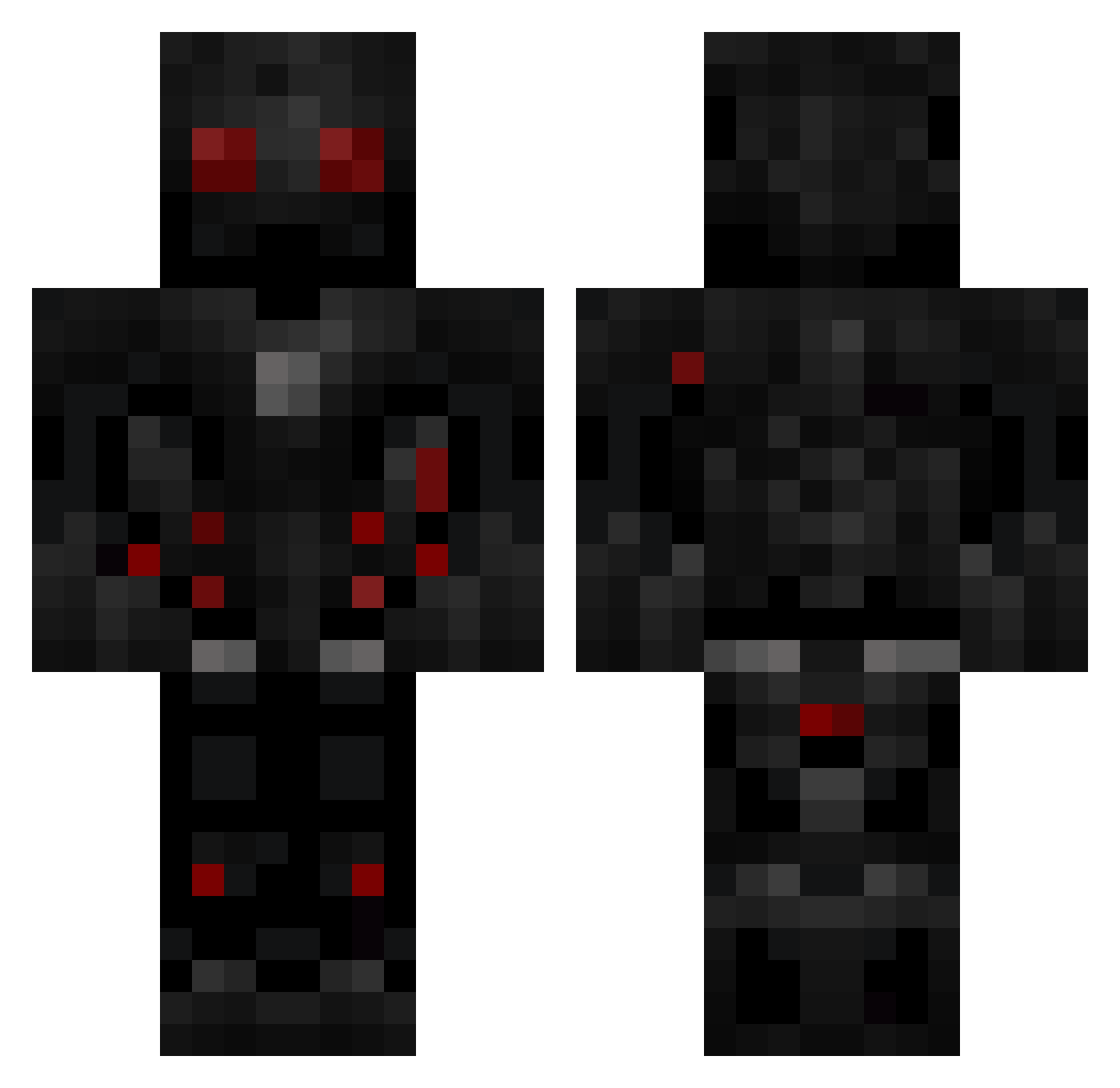 Flame_Sentry Minecraft skin, front and back view