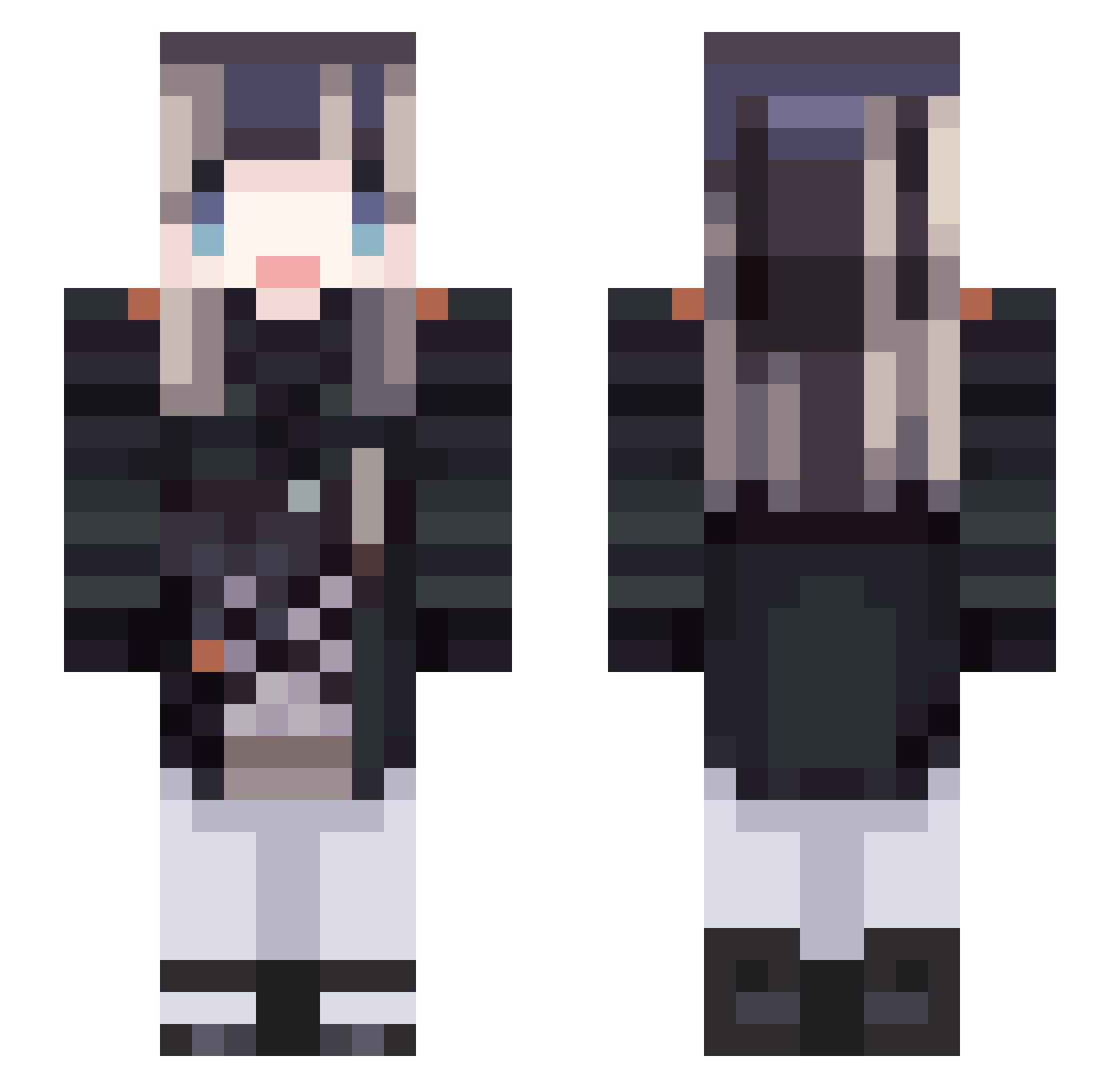 prmths0 Minecraft skin, front and back view