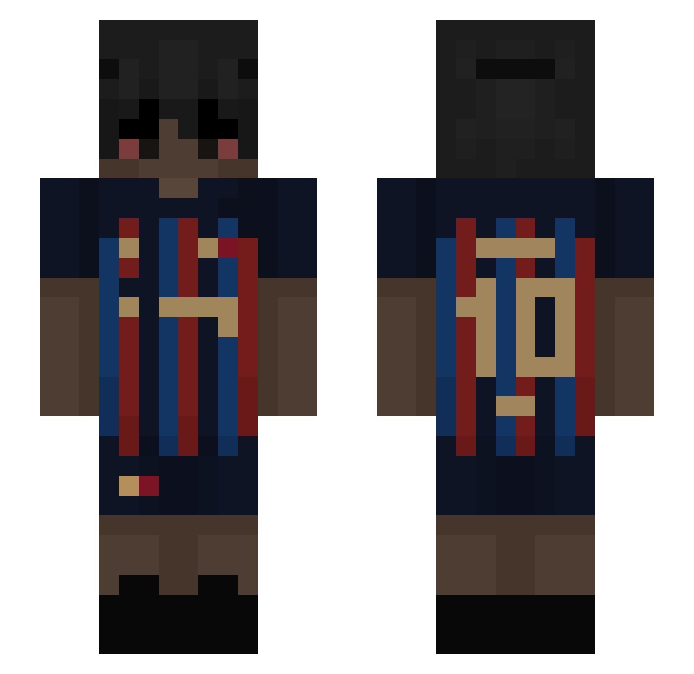 itzstrale_ Minecraft skin, front and back view