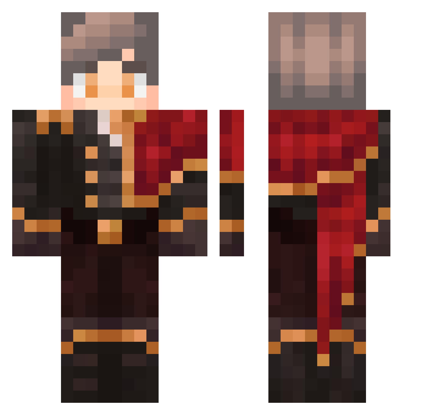 Lazy_Fish125 Minecraft skin, front and back view