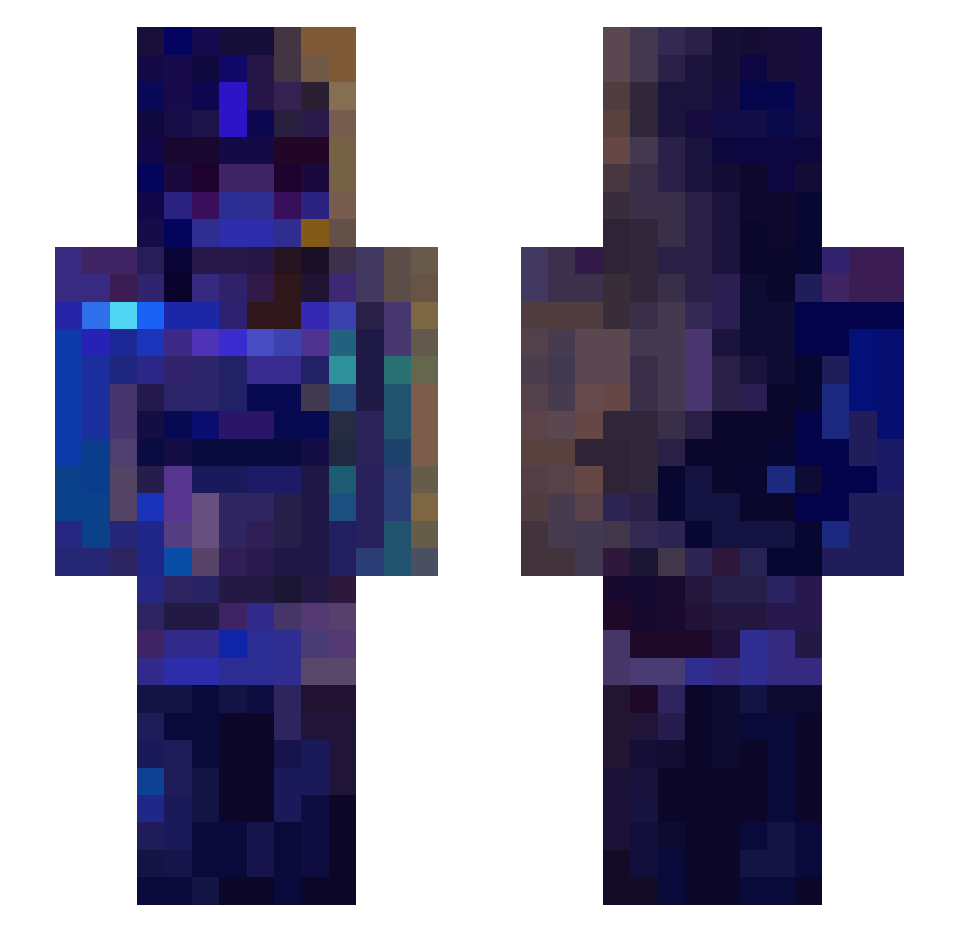 Z1rea3l Minecraft skin, front and back view