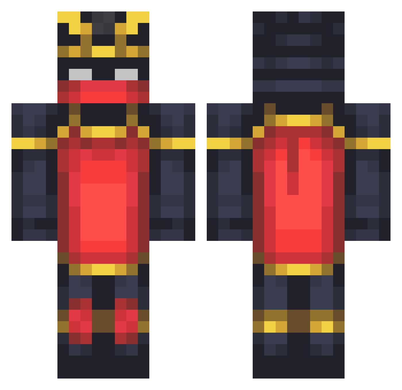 theswistunio Minecraft skin, front and back view