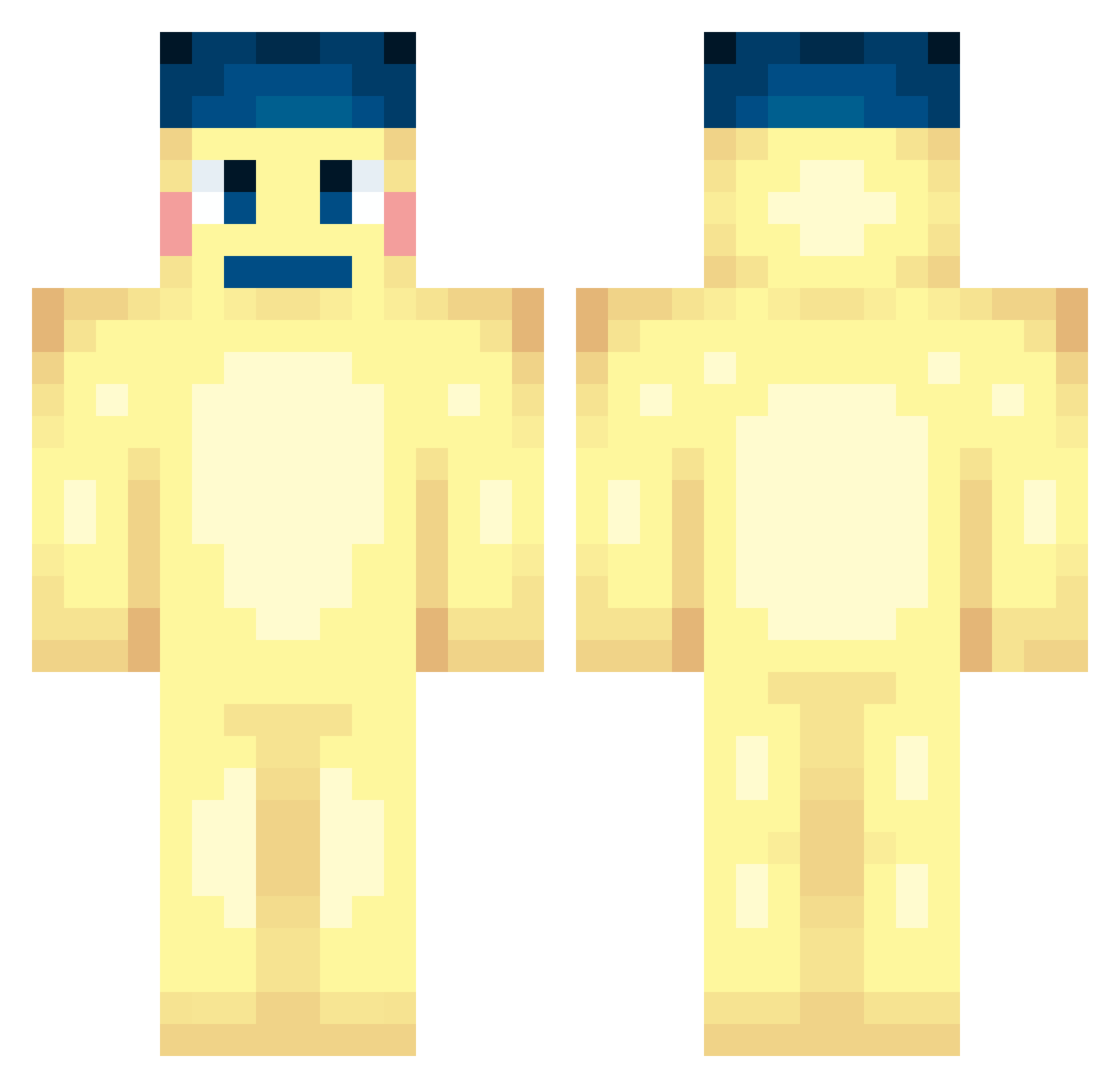 ED0N Minecraft skin, front and back view