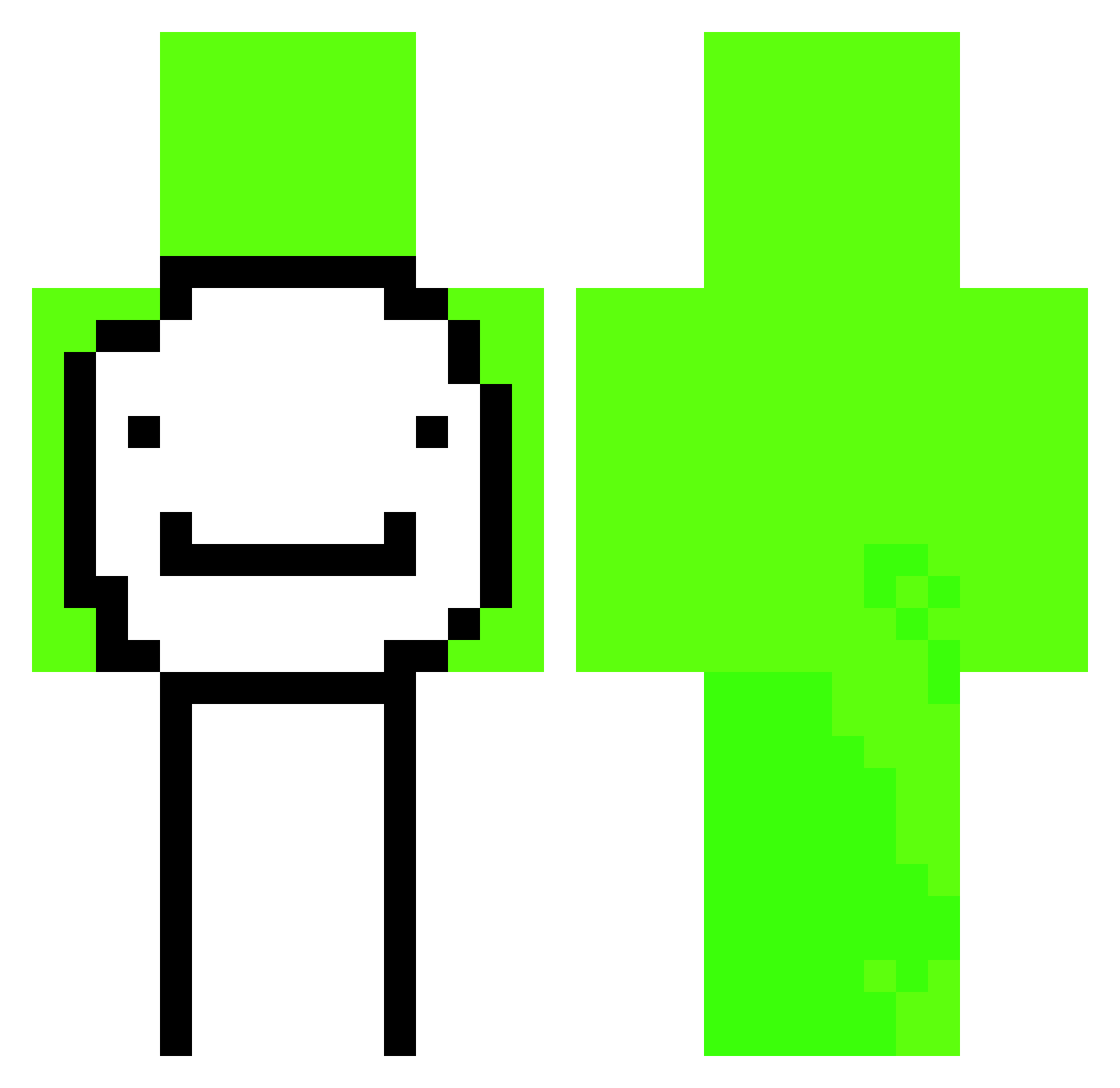 SuperSayan2025 Minecraft skin, front and back view
