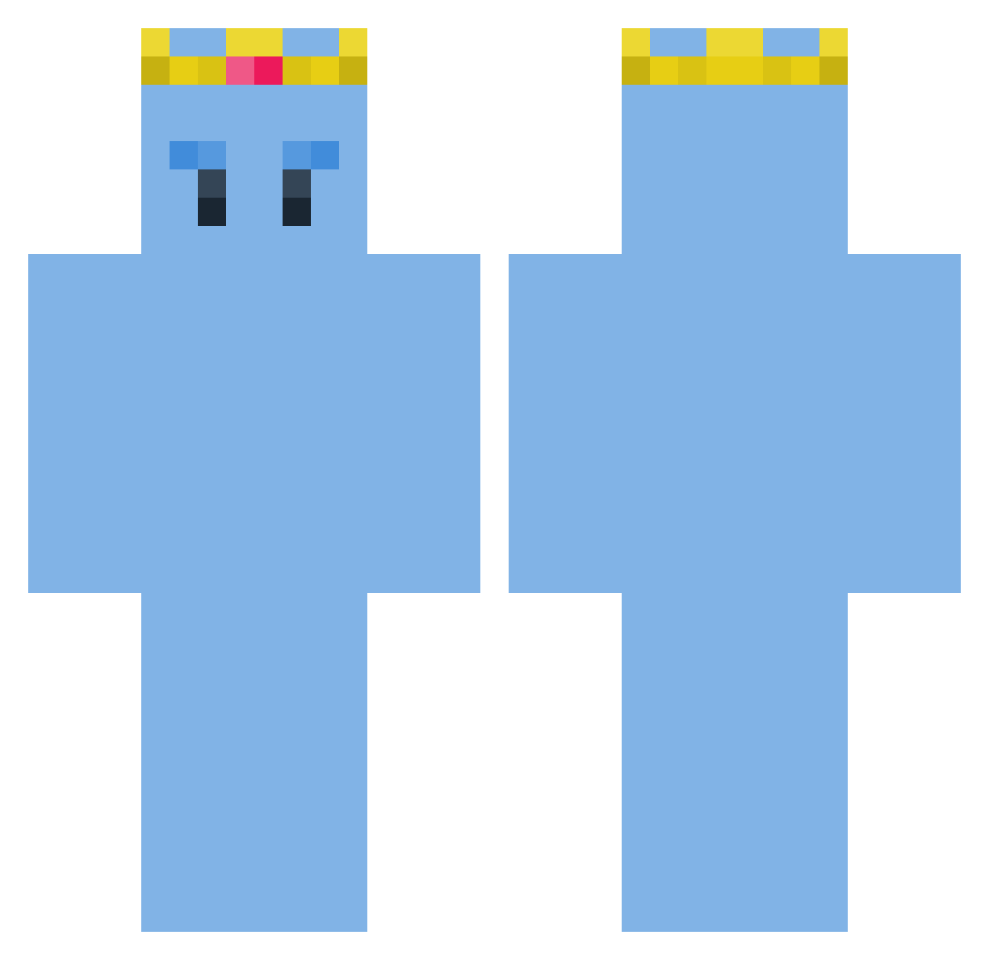 YoanYoan Minecraft skin, front and back view