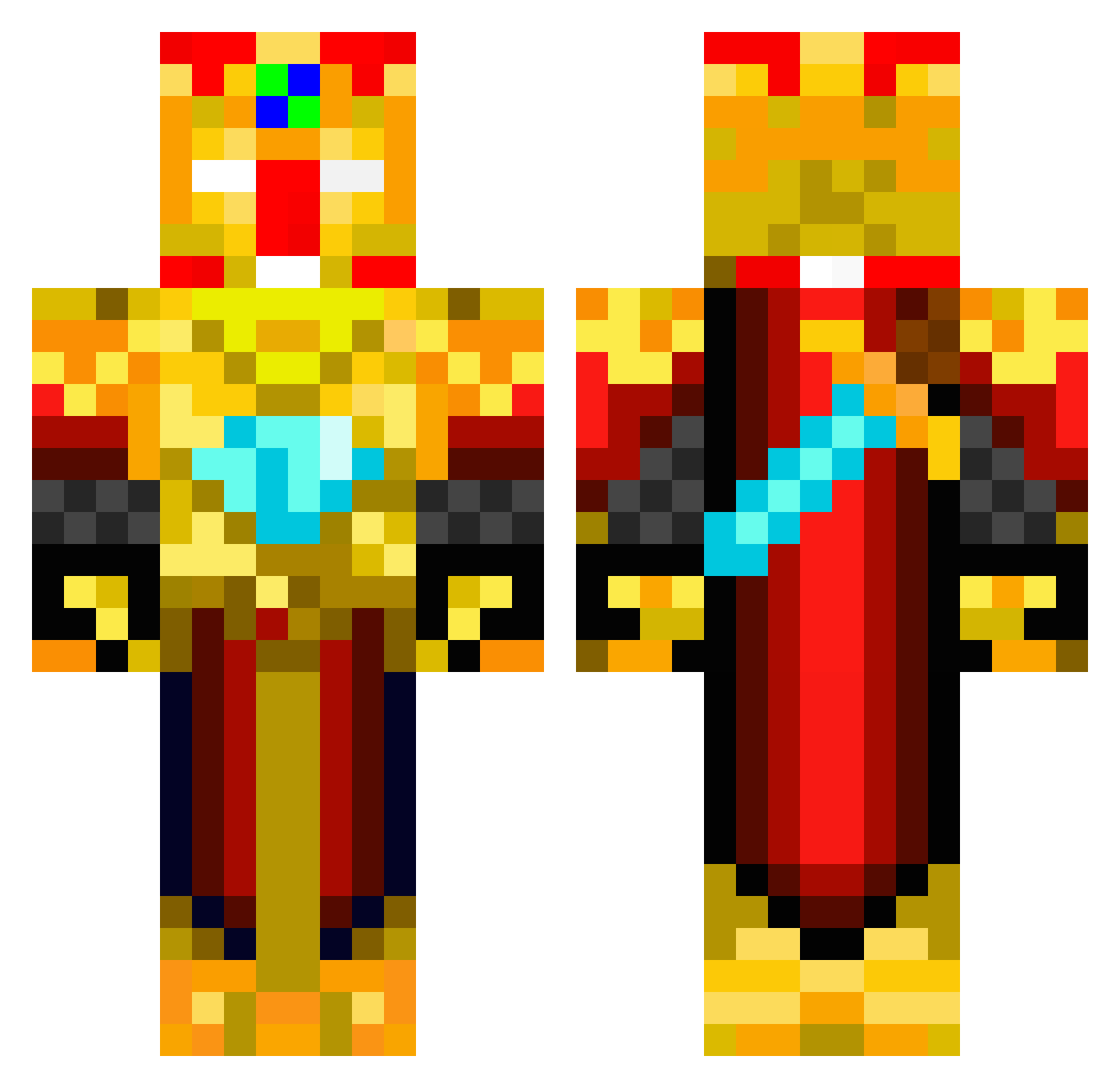 xx1sx Minecraft skin, front and back view
