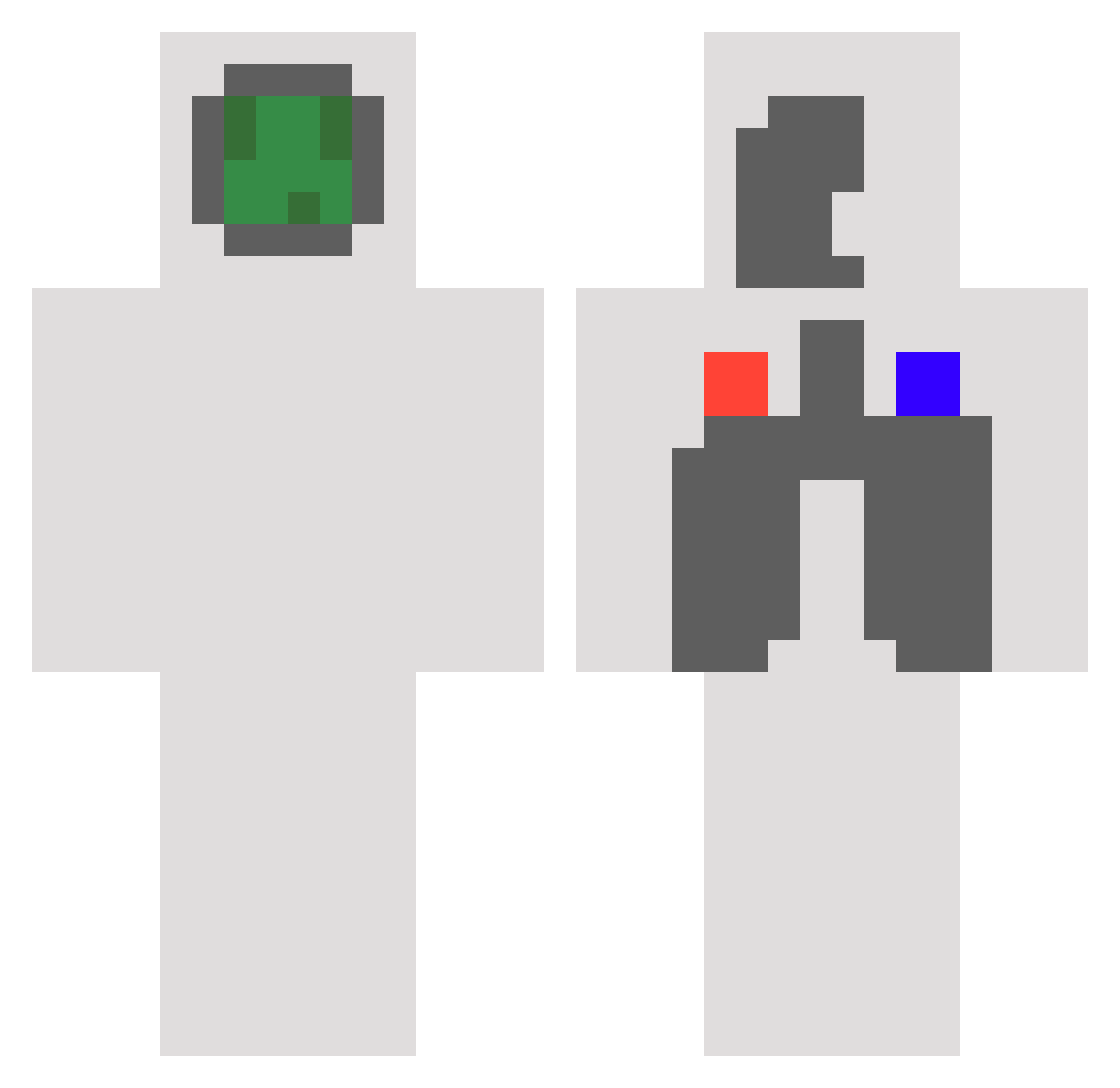 WilleGGX Minecraft skin, front and back view