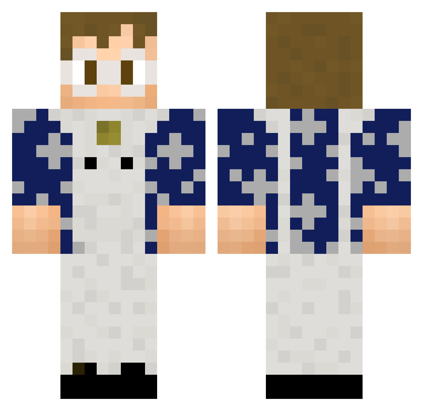 TRPLBEE Minecraft skin, front and back view