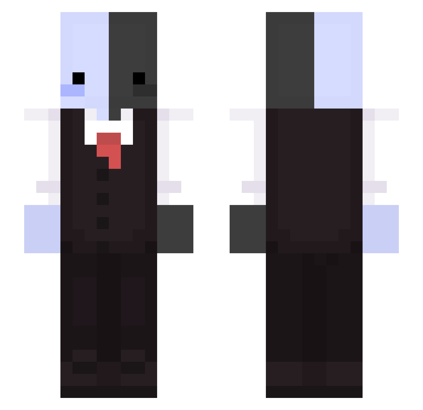 FlappysHere Minecraft skin, front and back view