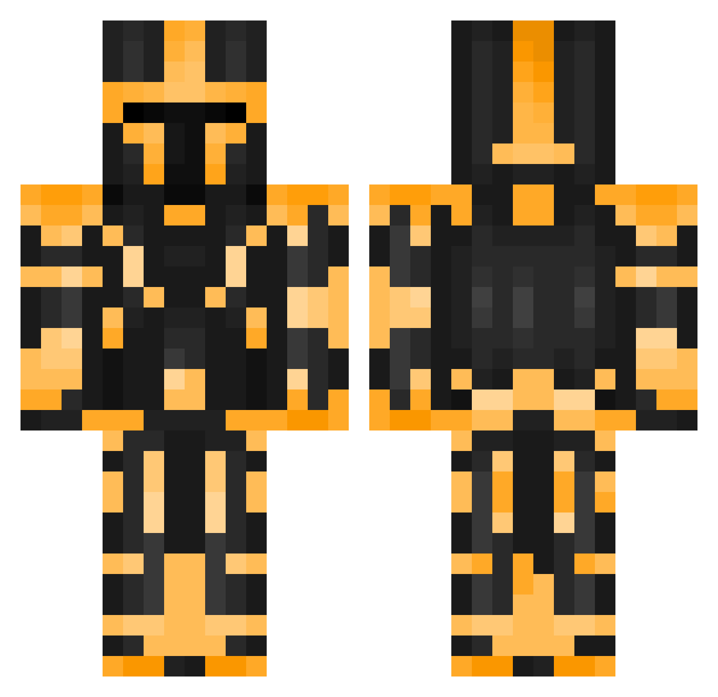 Bruhwers Minecraft skin, front and back view