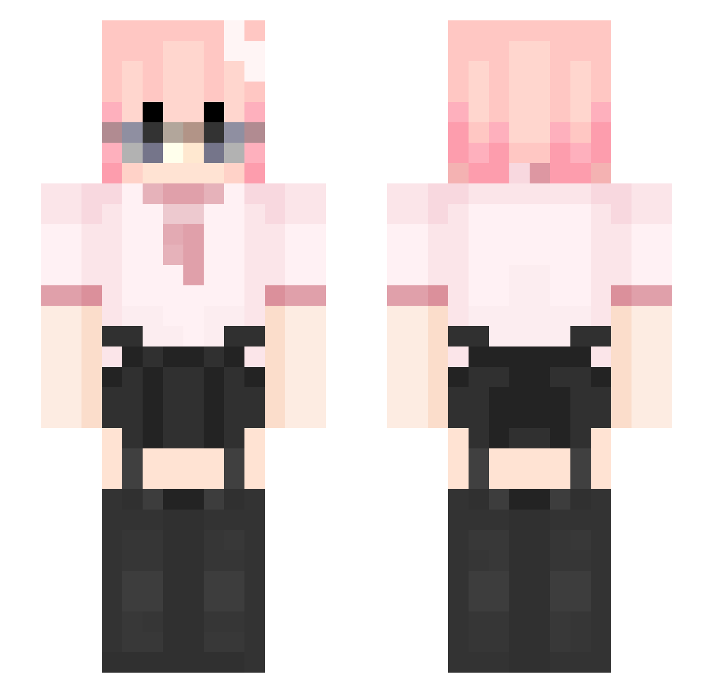 frikadellemand Minecraft skin, front and back view
