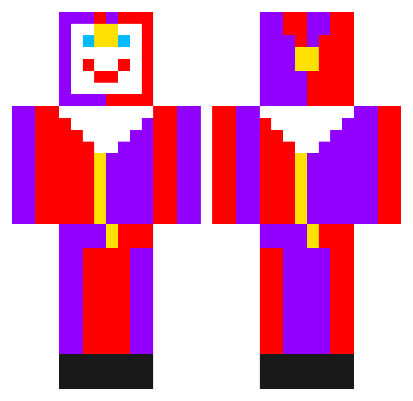 d0li Minecraft skin, front and back view