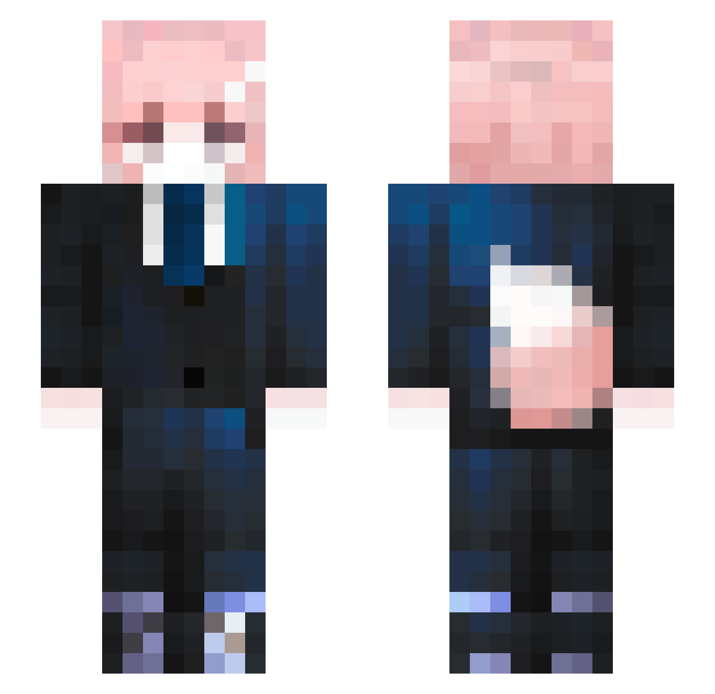 J1NWOOK_ Minecraft skin, front and back view