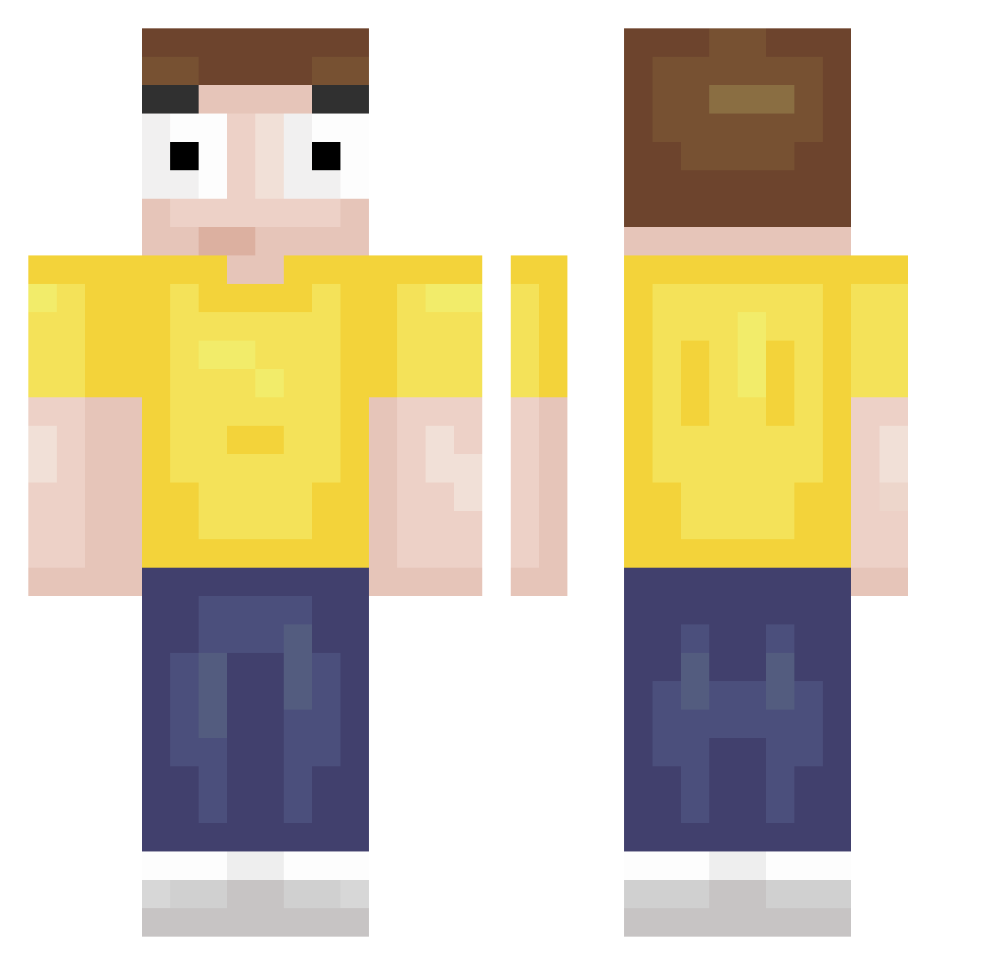 Jonis Minecraft skin, front and back view