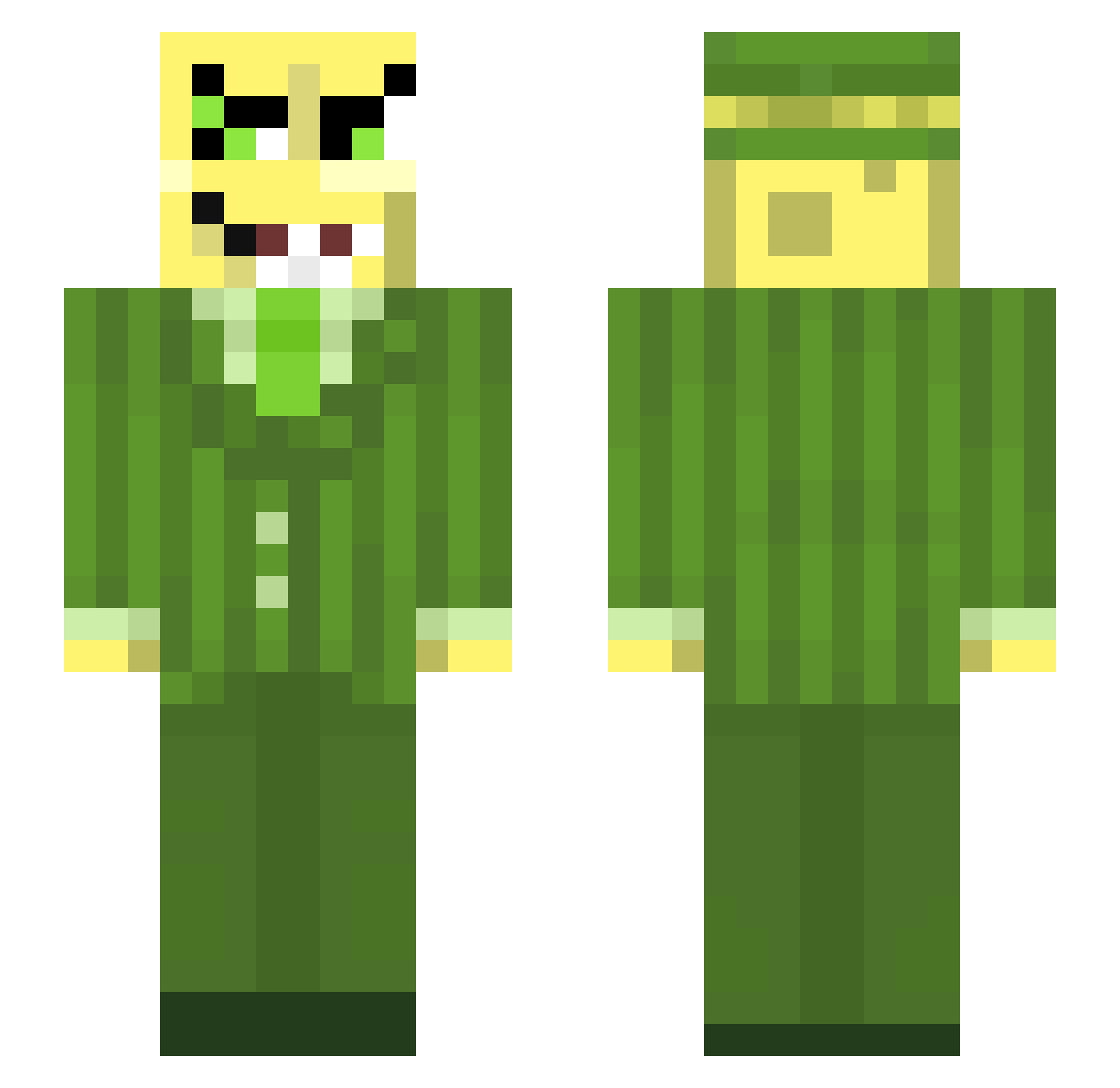 Matheuszinn Minecraft skin, front and back view