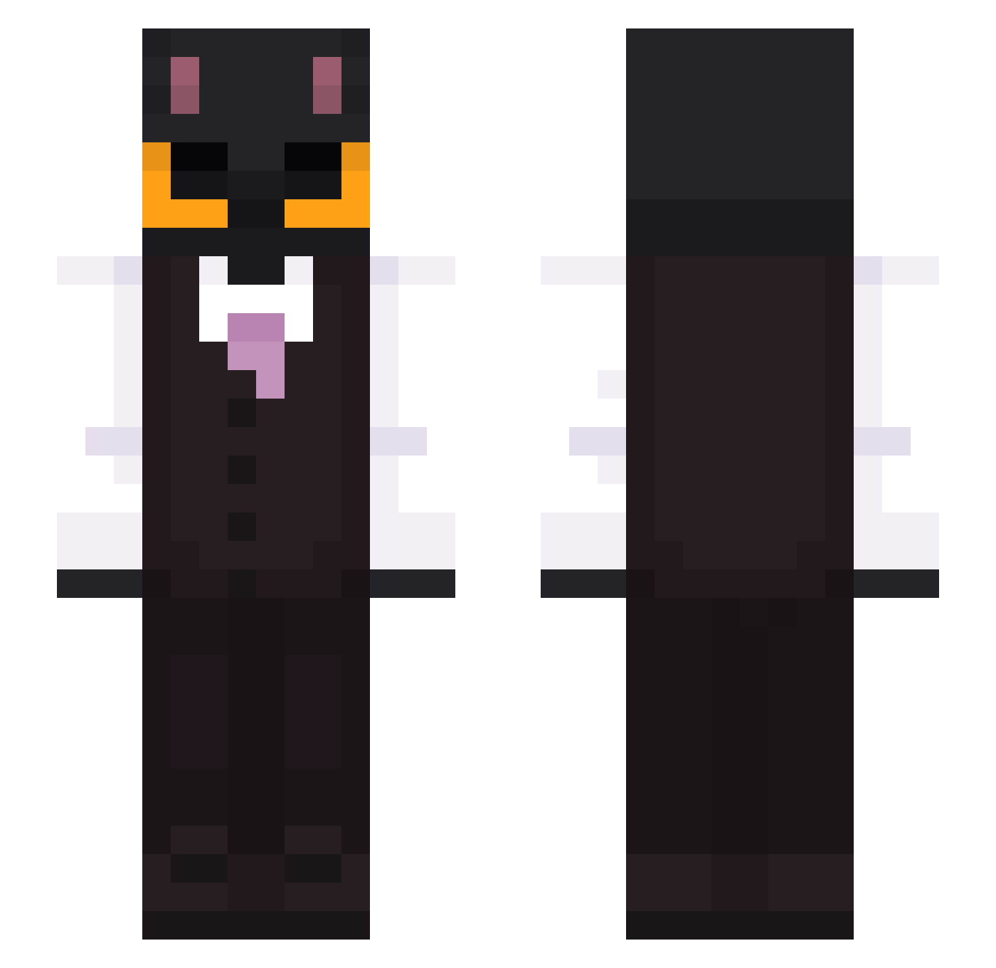 jnddd Minecraft skin, front and back view