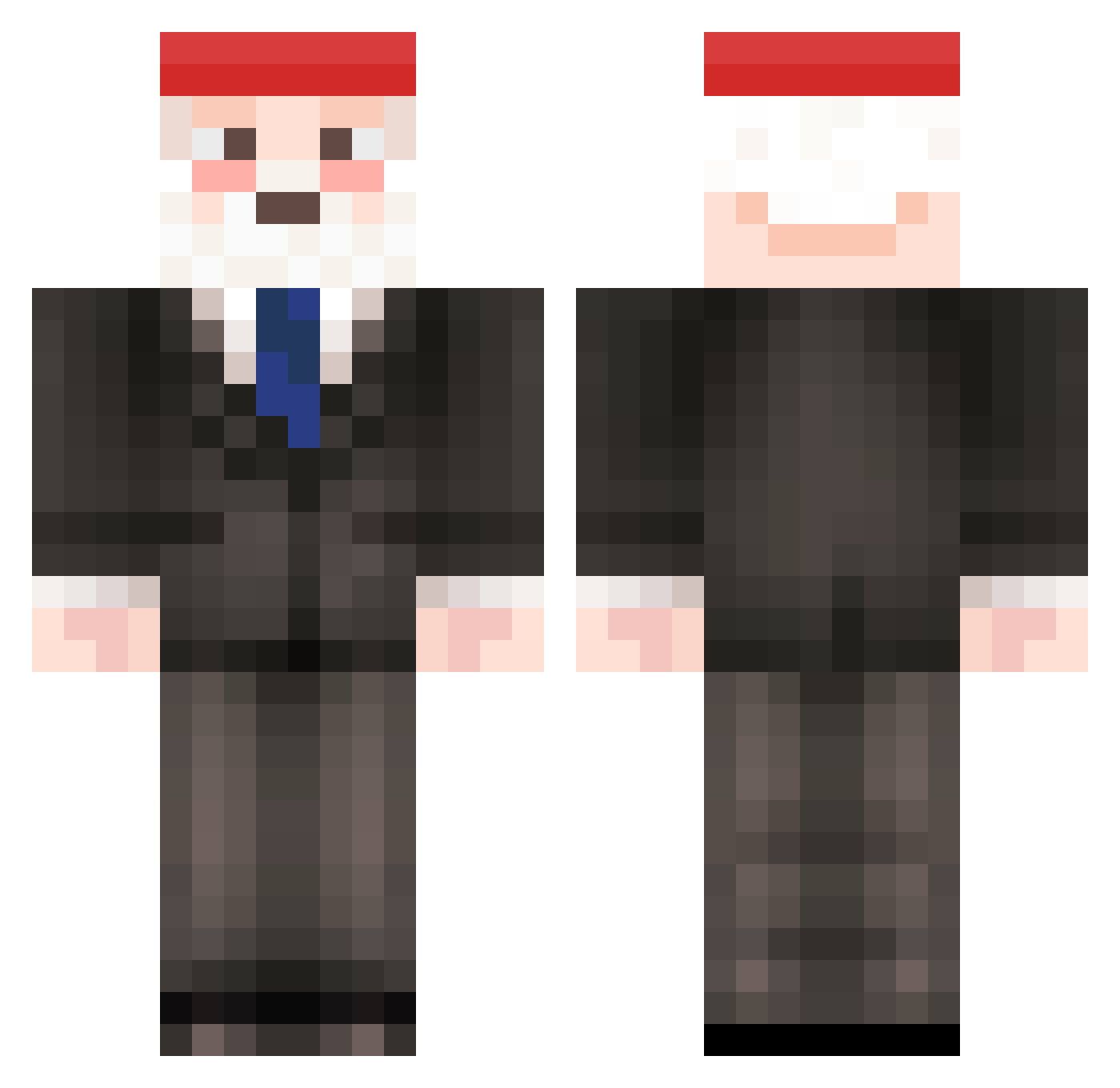 Victor07116 Minecraft skin, front and back view