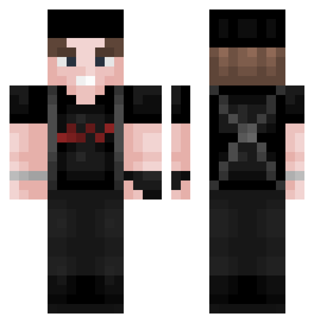 skibidi1732 Minecraft skin, front and back view