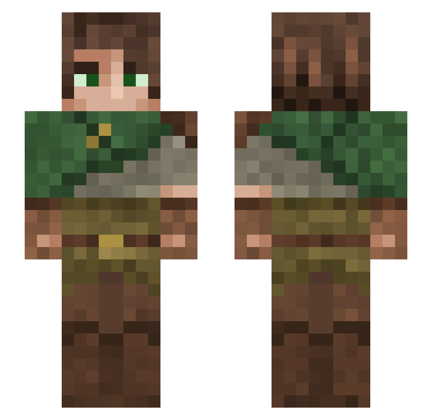 StroodleDaFish Minecraft skin, front and back view
