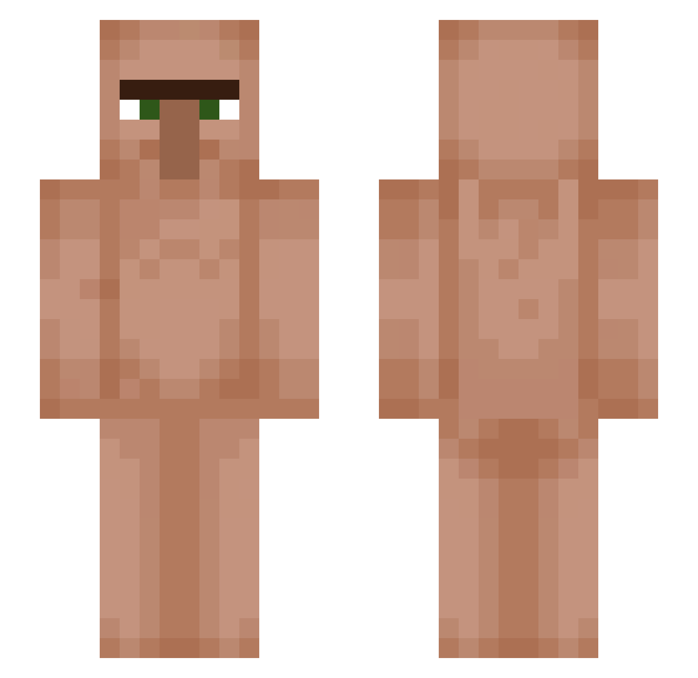 Shrekhusbund Minecraft skin, front and back view