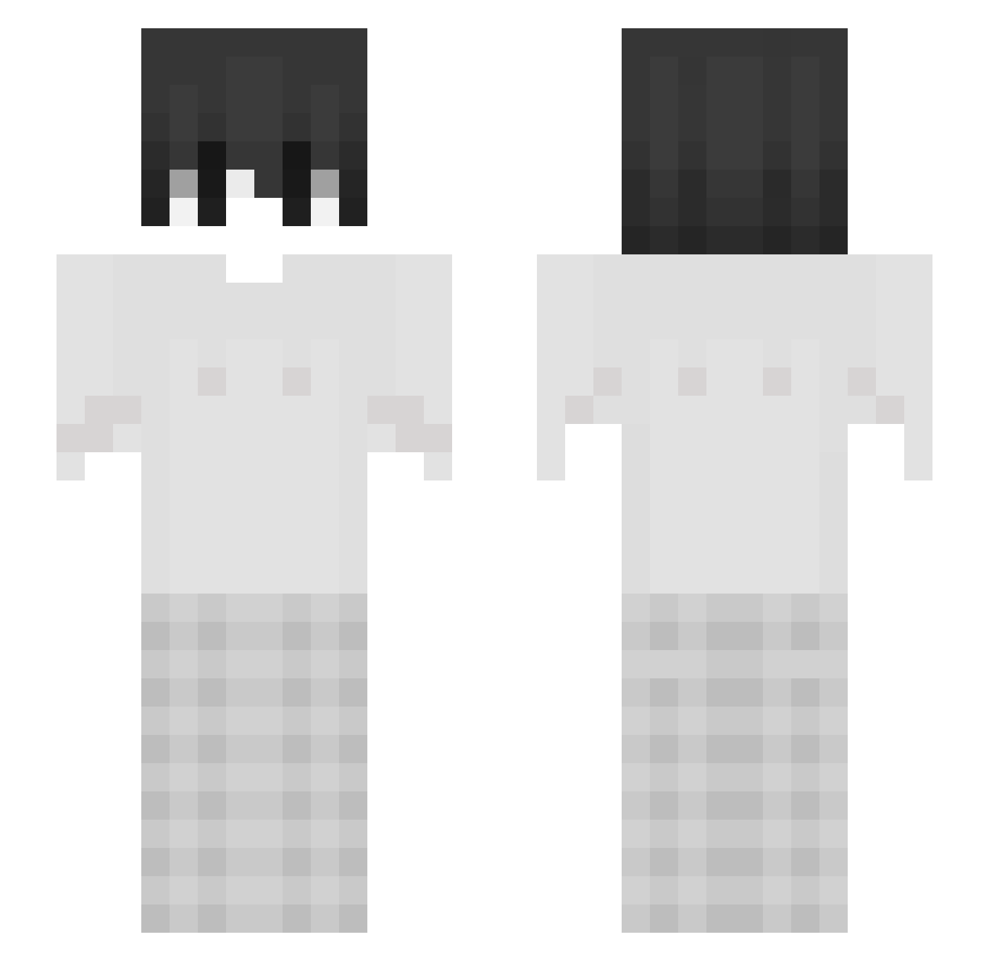 Lawffyy Minecraft skin, front and back view