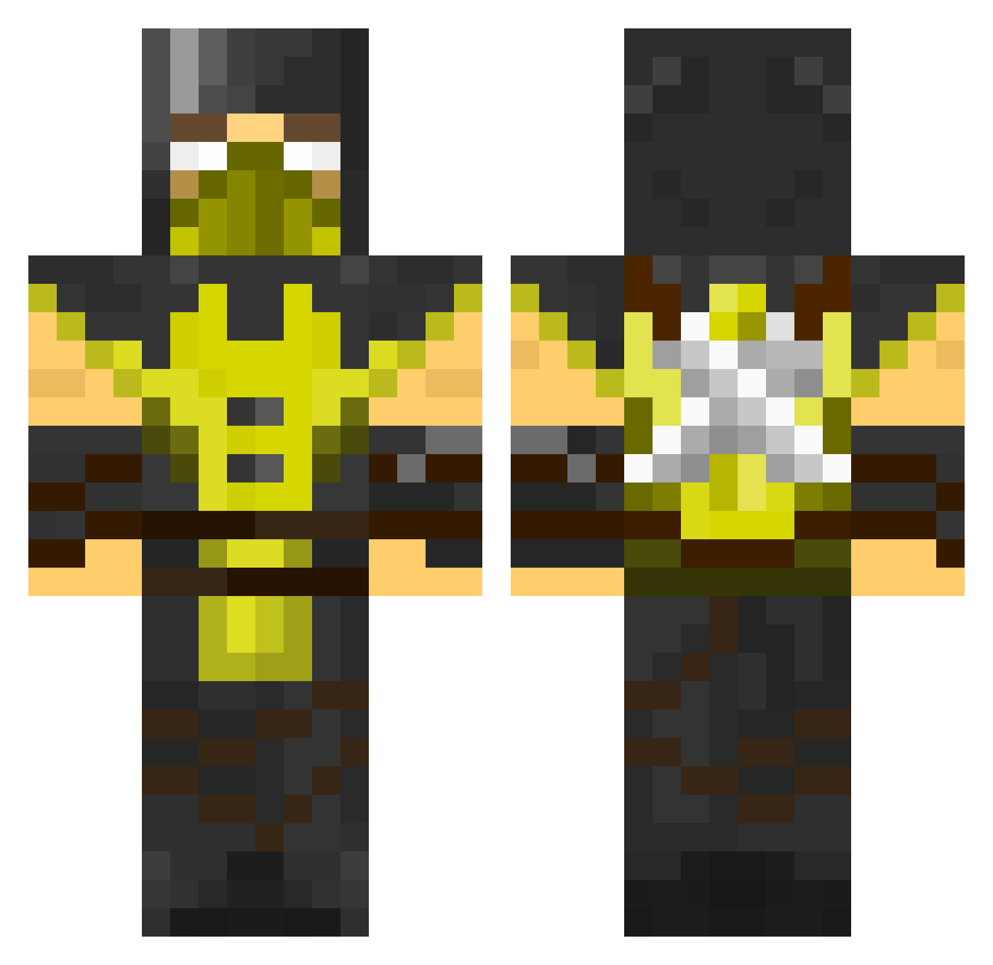 CanadianChaos Minecraft skin, front and back view