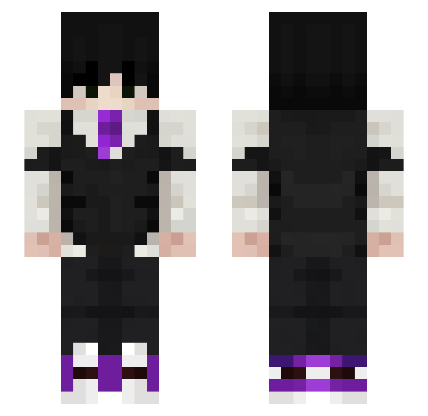 Zzzenzei Minecraft skin, front and back view