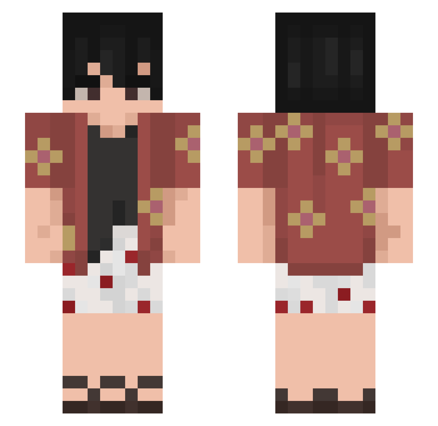sapeeoo Minecraft skin, front and back view