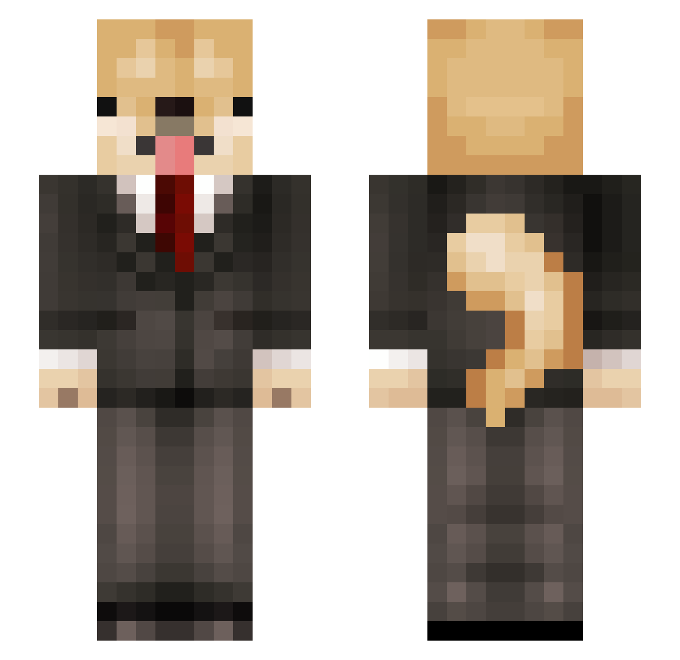 suitinadog Minecraft skin, front and back view