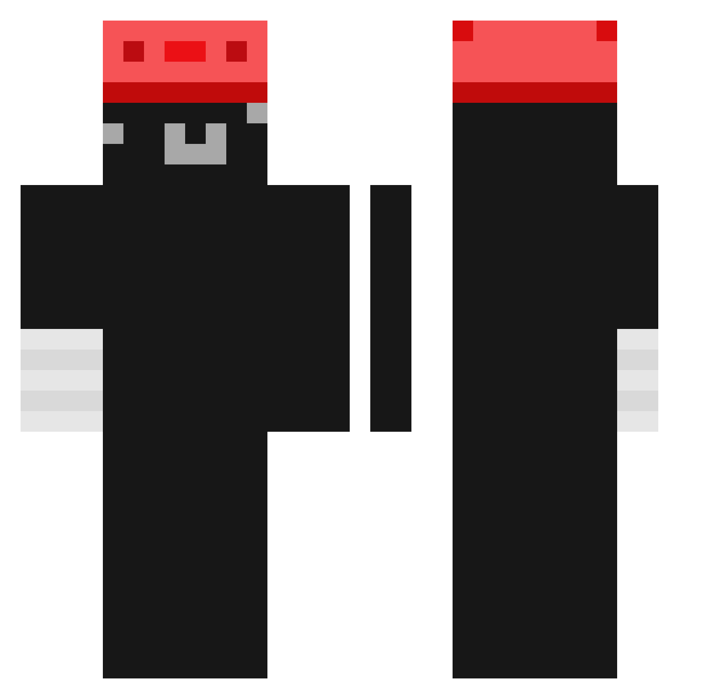 RuzovySlymi1 Minecraft skin, front and back view