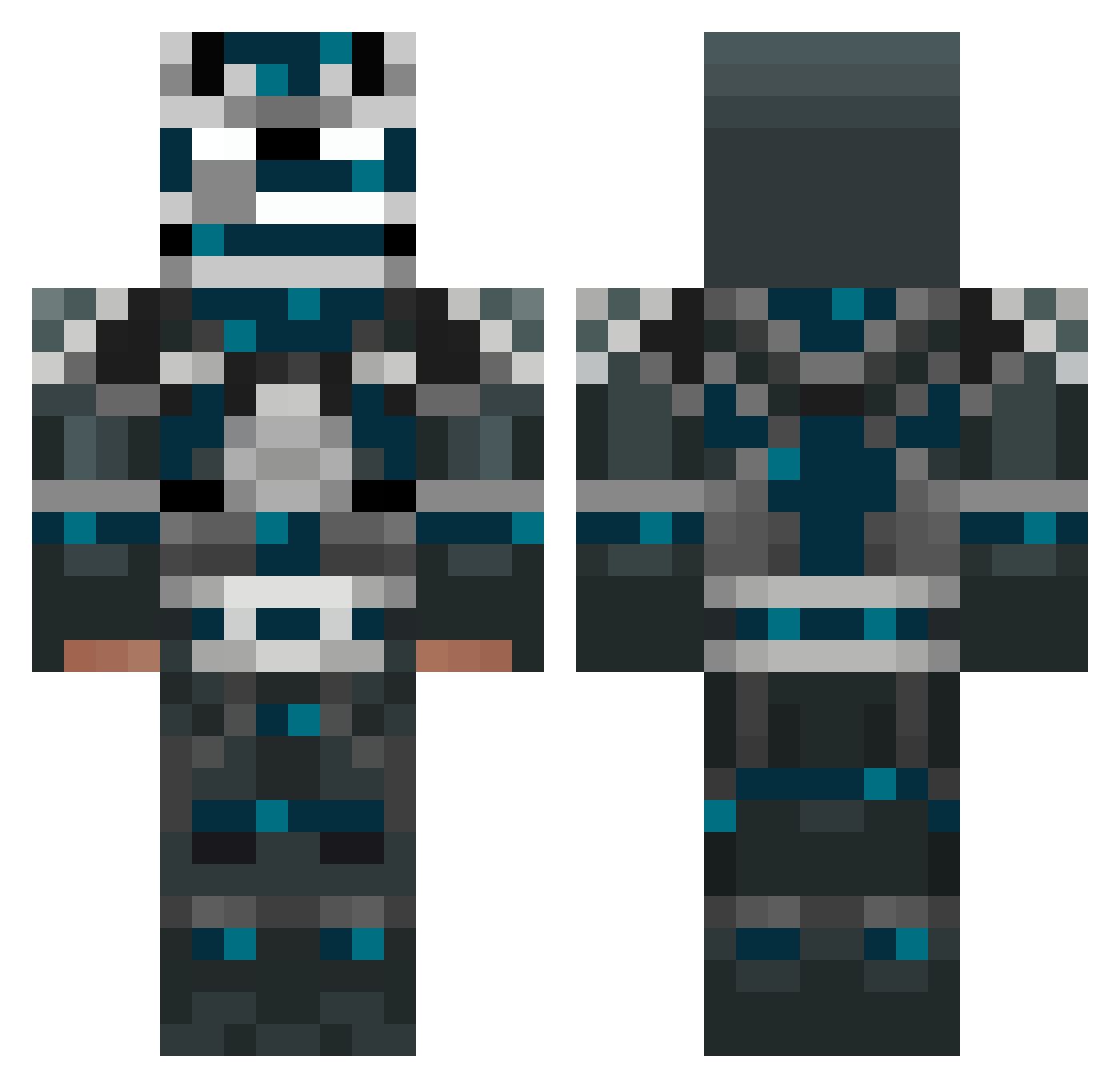 SkylanderThomas Minecraft skin, front and back view