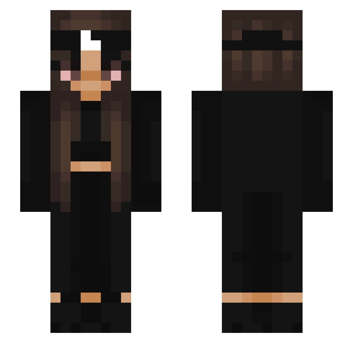 rakoto13 Minecraft skin, front and back view