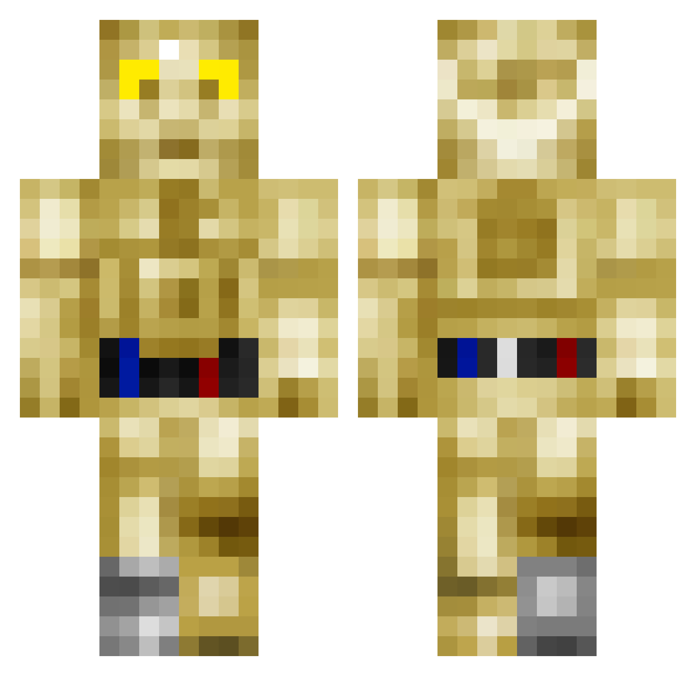 see3peeoh Minecraft skin, front and back view