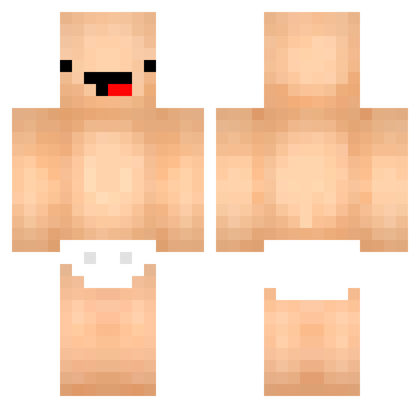 Swiiid Minecraft skin, front and back view