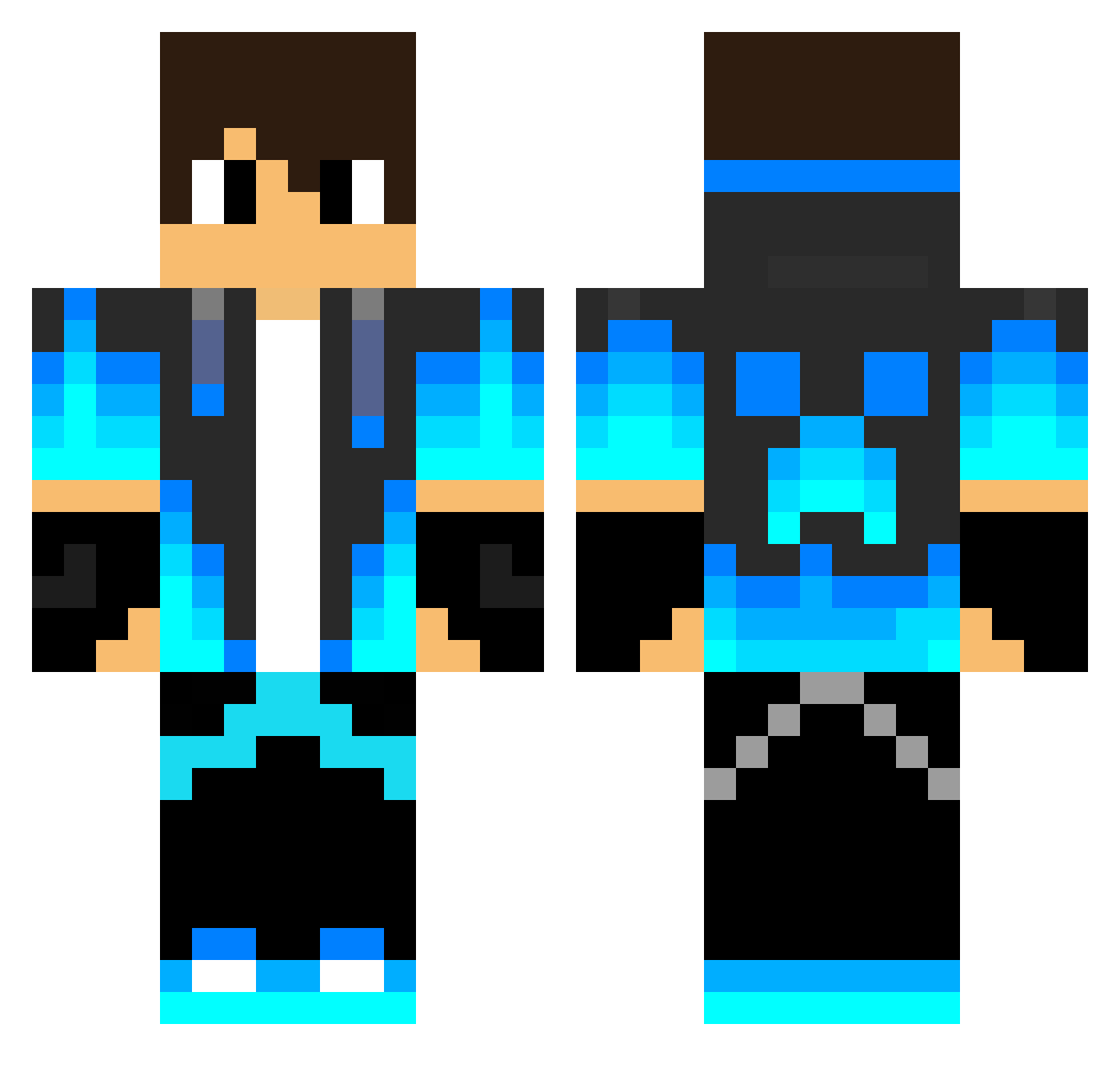 Umut5277 Minecraft skin, front and back view