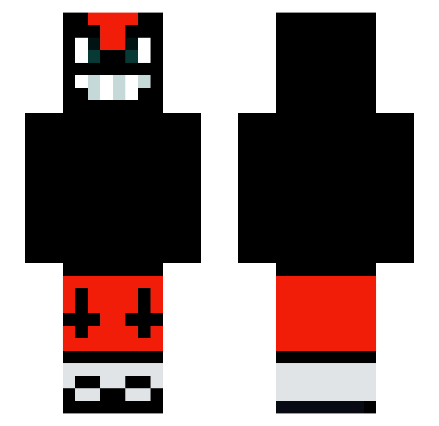 FREEBLOOD Minecraft skin, front and back view