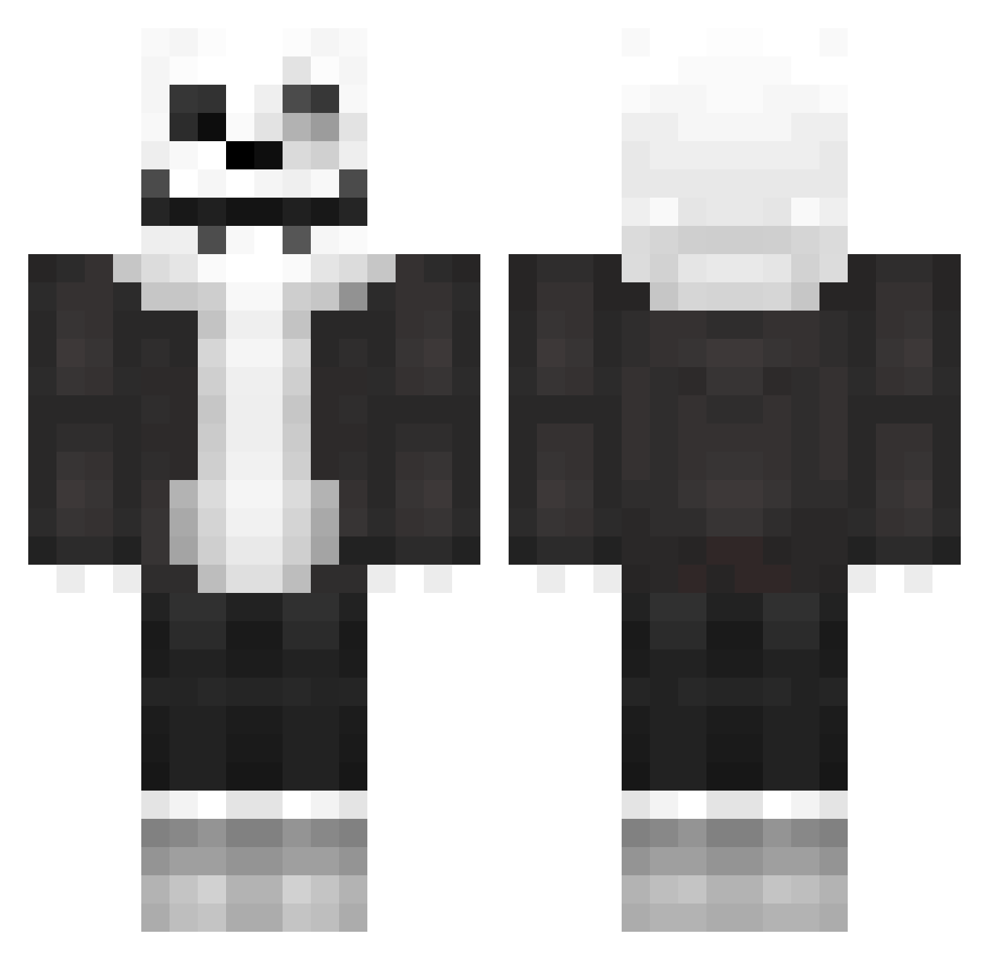 Stawik77 Minecraft skin, front and back view