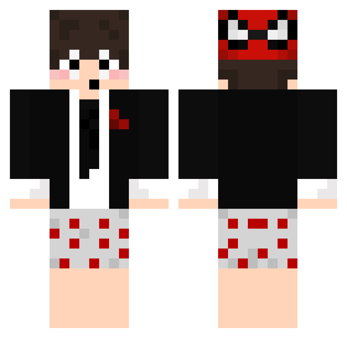RamsesChet Minecraft skin, front and back view