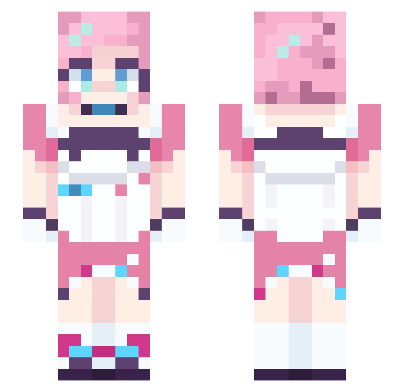 Ammuvt Minecraft skin, front and back view