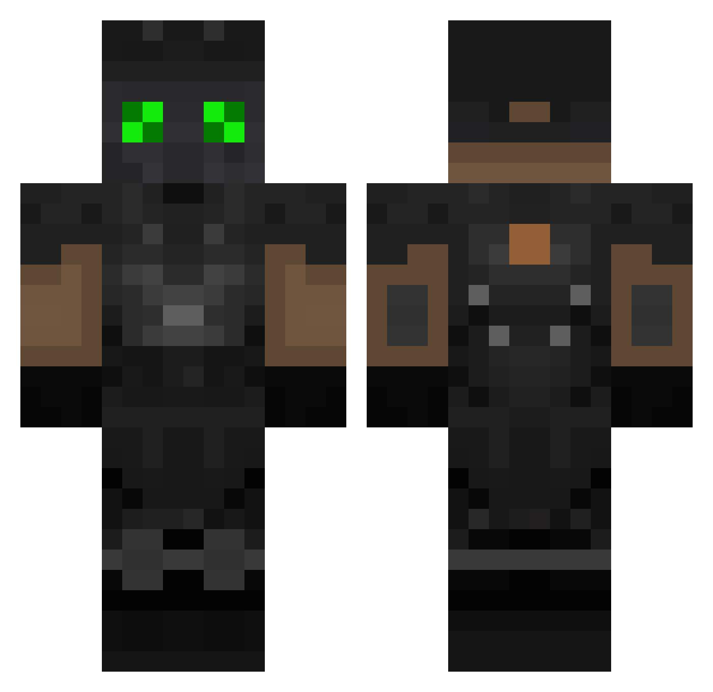 LordChrimz Minecraft skin, front and back view