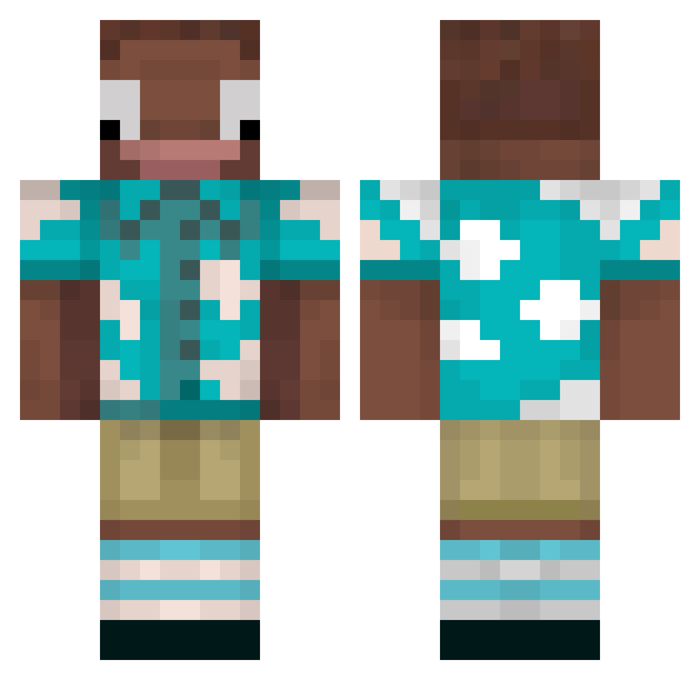 _quag Minecraft skin, front and back view
