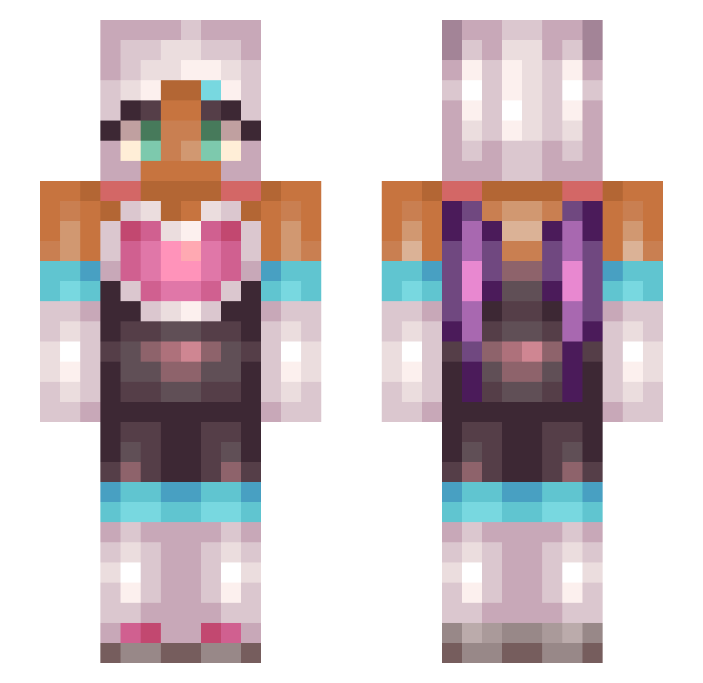 _Critic Minecraft skin, front and back view