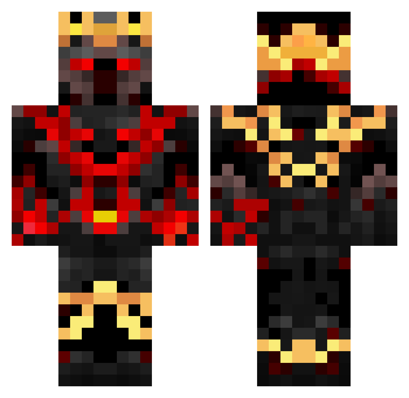 Zeveno_ Minecraft skin, front and back view