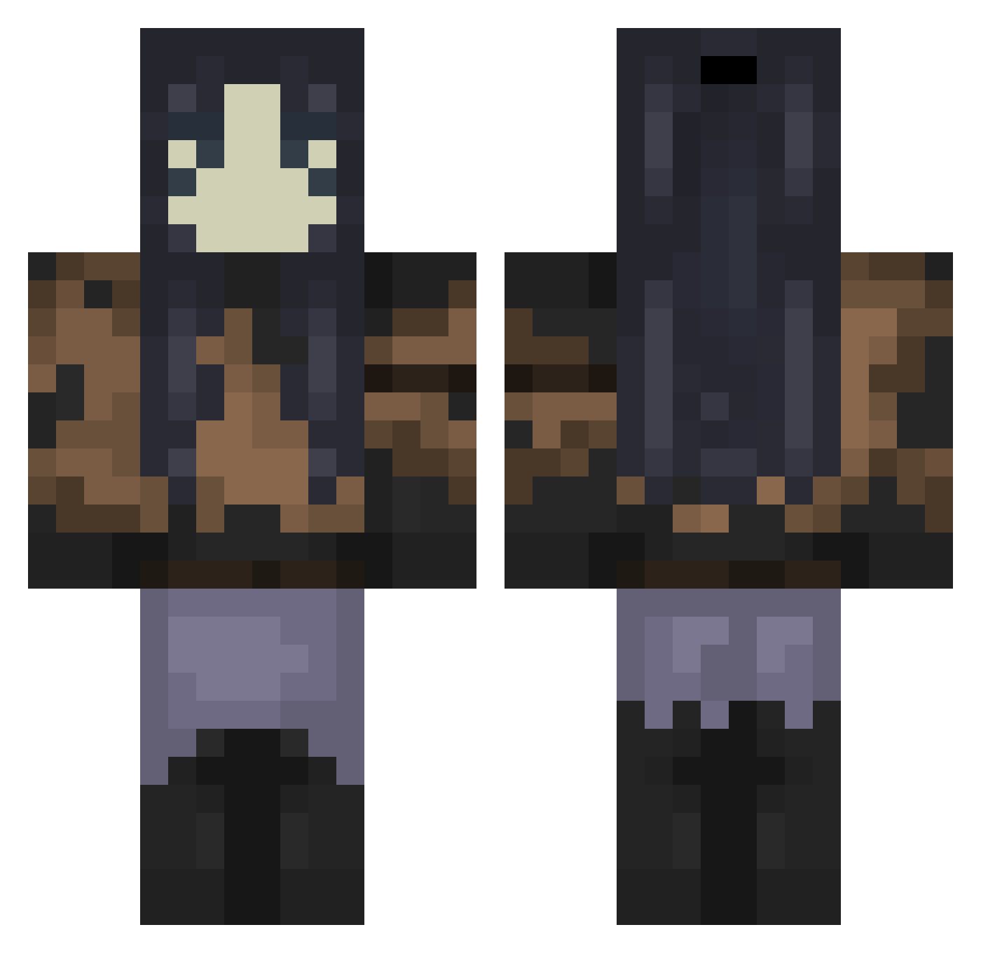 ZuidHolland Minecraft skin, front and back view