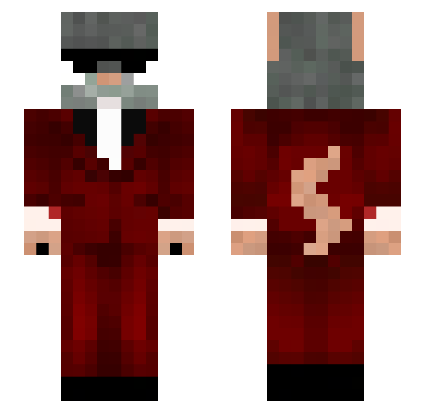 RattyTimesLawyer Minecraft skin, front and back view