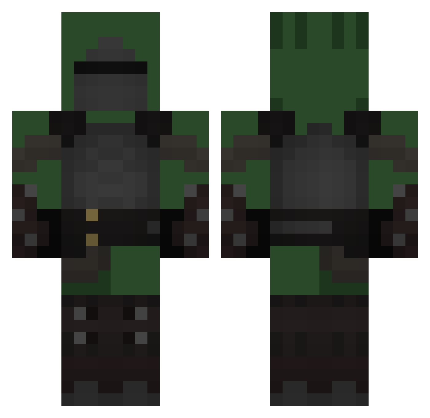 WonAndDer Minecraft skin, front and back view
