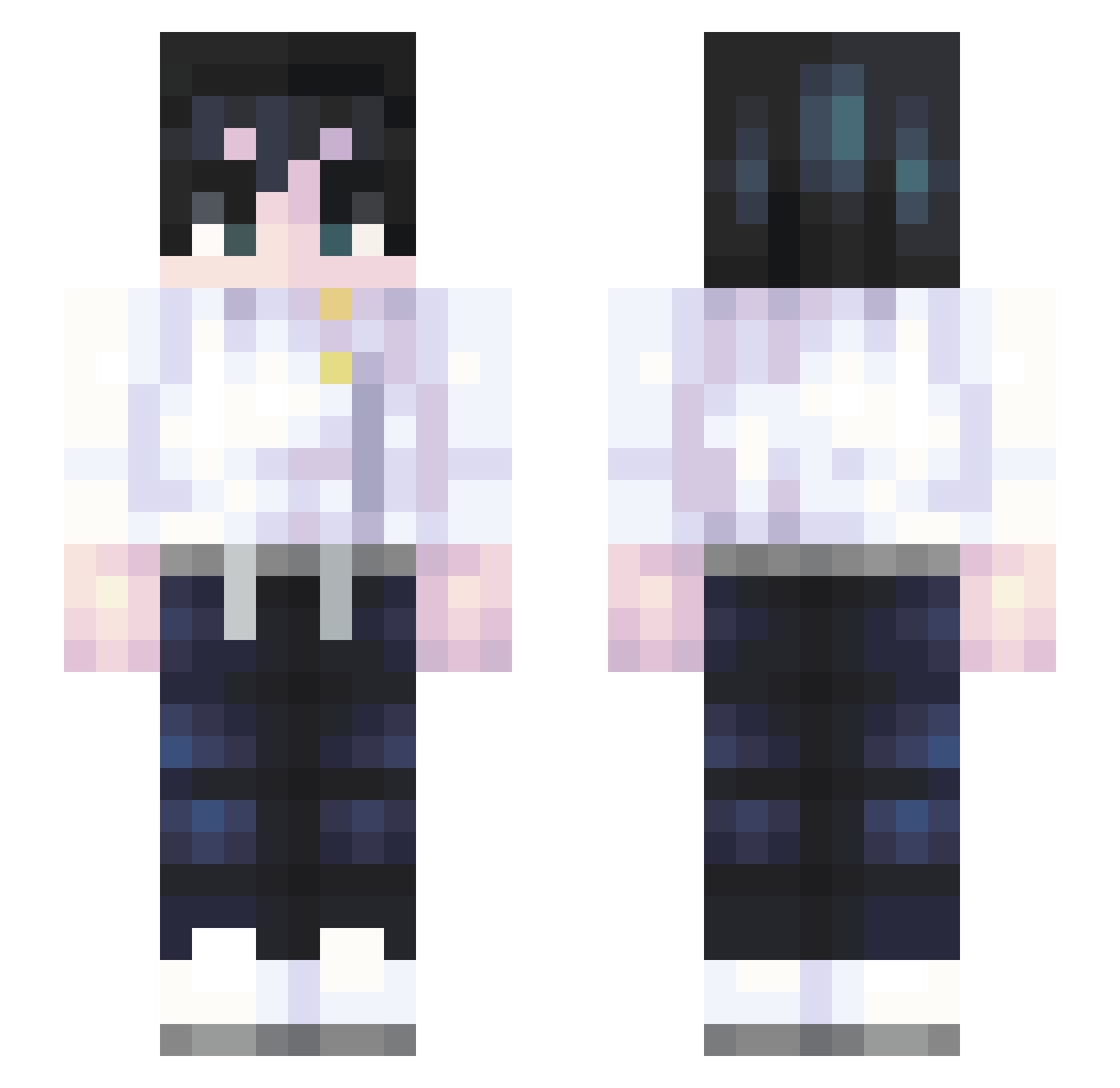 onllyLeo Minecraft skin, front and back view